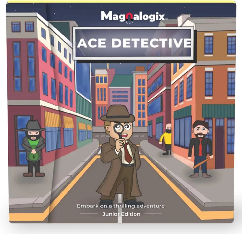 Pelikas Toyz Mind Game Brain 5 Year Old, Detective Games, Brain Game, Educational Toys for Kids 4 to 6 Years Old, Magnalogix Magnetic Games - Ace Detective Junior