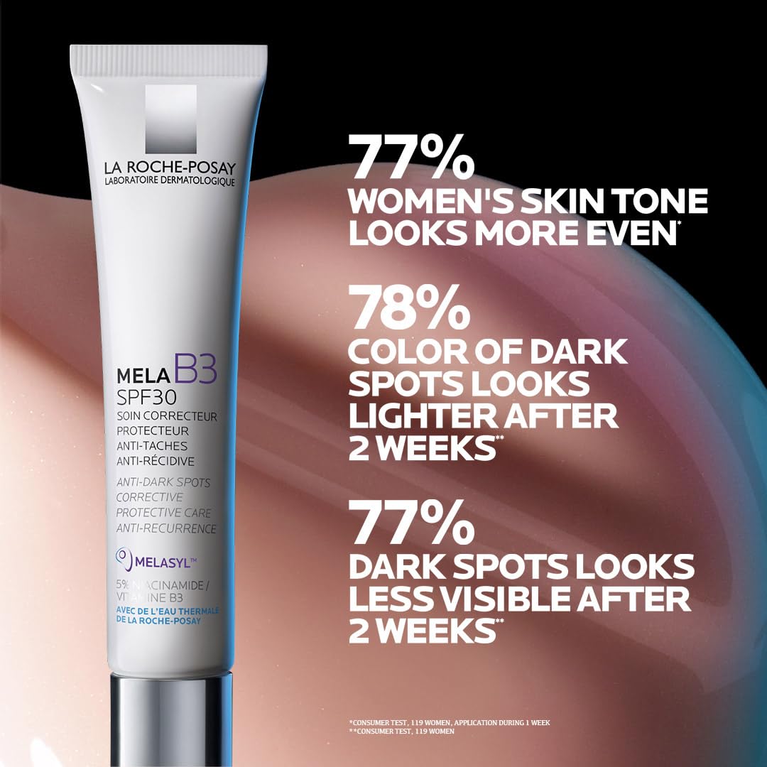 La Roche-Posay Mela B3 Anti-Dark Spots Moisturiser SPF30 Sunscreen â€“ Reduces Pigmentation with Broad-Spectrum UV Protection | Melasyl + 5% Niacinamide, 40 ml
