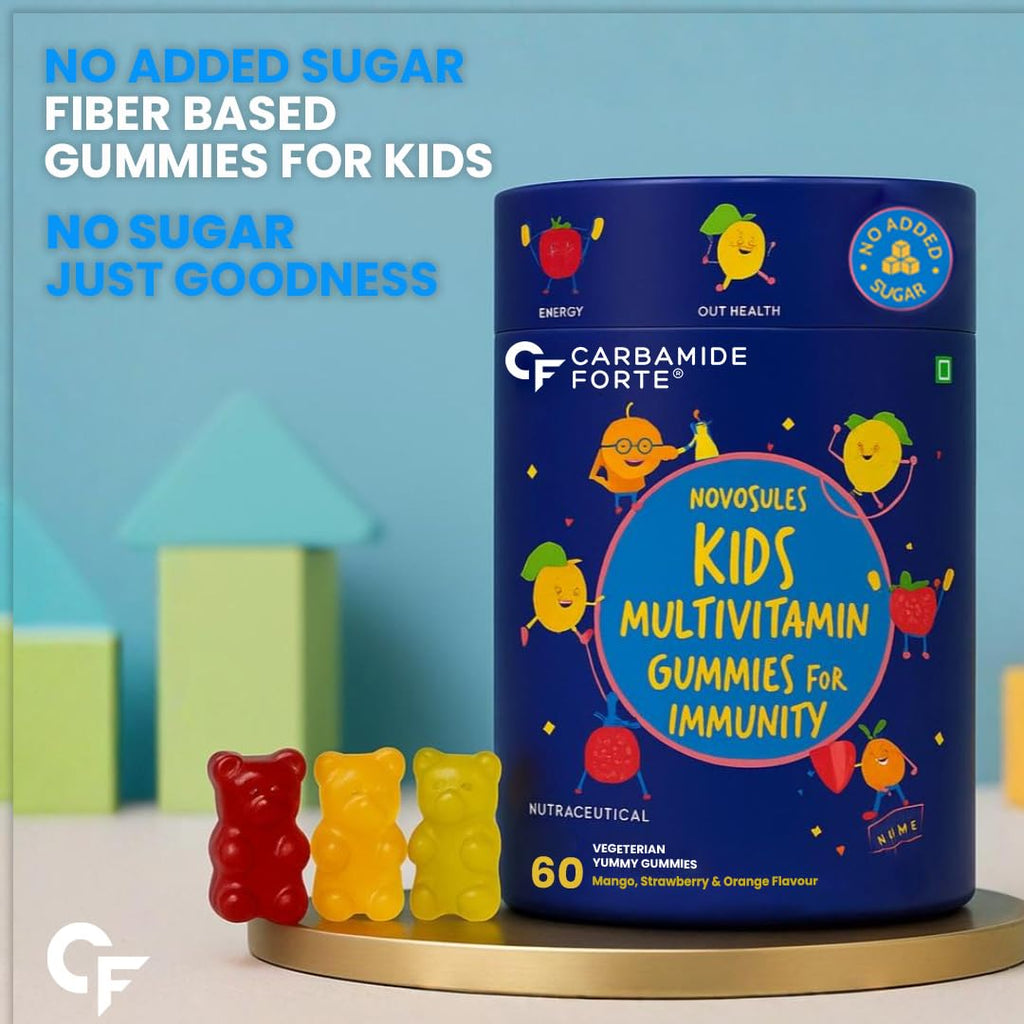Carbamide Forte Multivitamin For Kids | Multivitamin Gummies For Kids | Multivitamin Gummies For Immunity | Vitamin Gummies For Immunity With No Added Sugar | 60 Gummy Bears