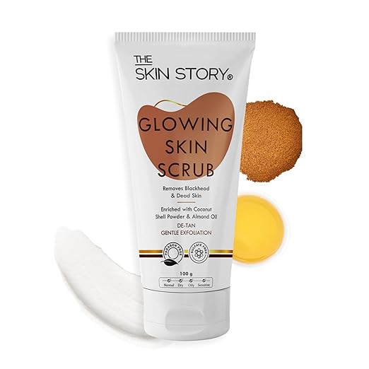 The Skin Story Glowing Skin Scrub Coconut Shell Powder - 100 gms