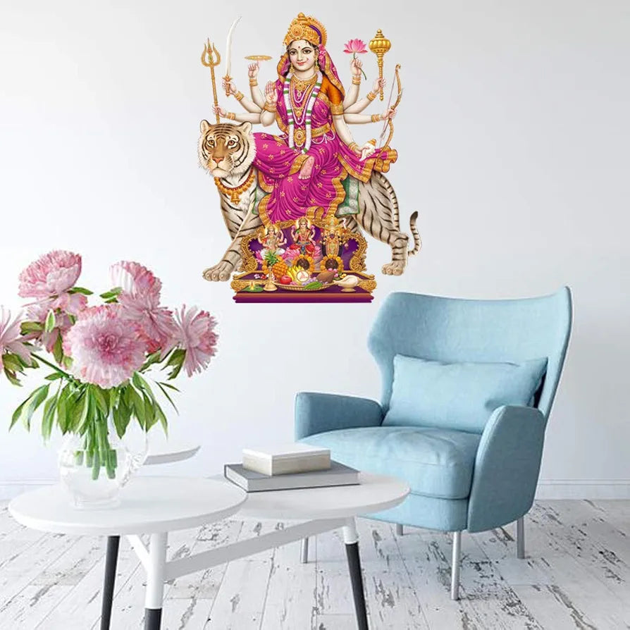 Rangoli White Glossy Vinyl Wall Sticker Premium Self-Adhesive Waterproof Parent-6 Design-19