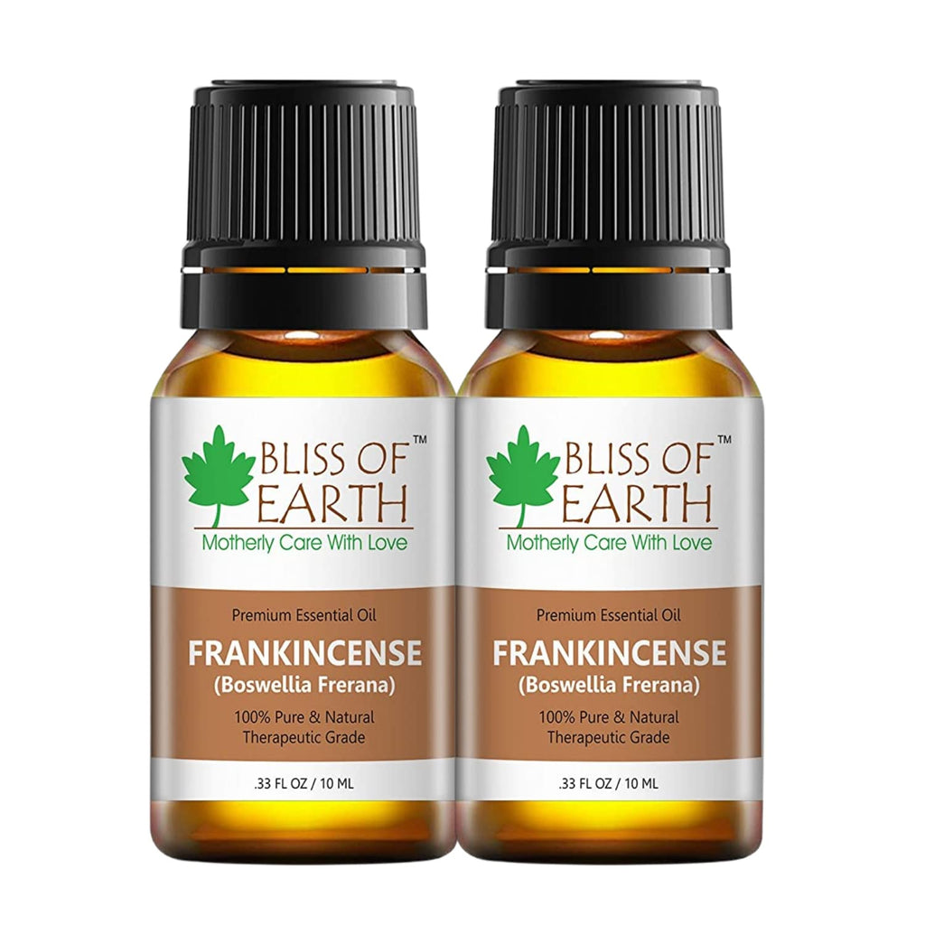 Bliss of Earth Premium Frankincense Boswellia frerana Essential Oil - 10 ml Each (Pack of 2)