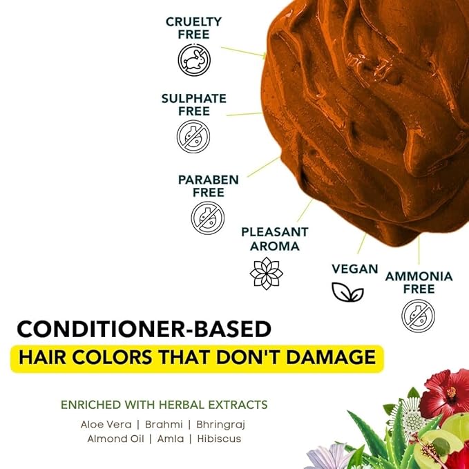 Paradyes Semi-permanent Ginger Copper Diy Conditioner Based Hair Colour - 120 Gms