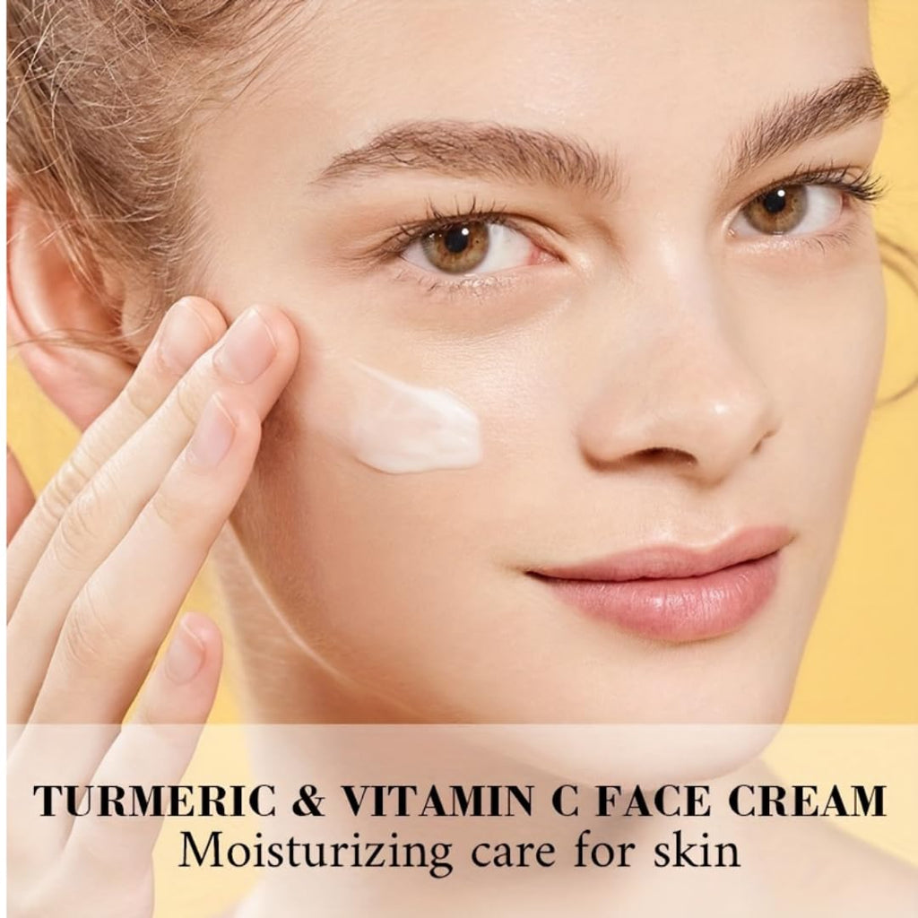 Smartdrops Turmeric and Vitamin C Face Cream Daily Skin Care Moisturizing Cream for Face Care Routine, Facial Moisturizing Cream for Routine Skin Care - 50 g (Pack 1)