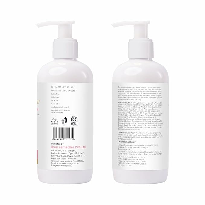 Pearldew Body Lotion - 300 ml | With Aloe, Avocado & Butters | pH 5.5 | Pack of 3