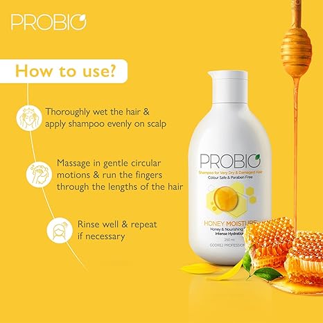 Godrej Professional Probio Honey Moisture Shampoo - 250 ml