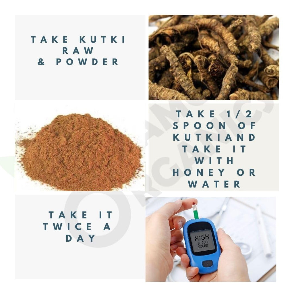 Namo Organics - Pure Kutki root for Liver - 100g - Katuki - Picrorhiza Kurroa | Preservative-free, Chemcial- free