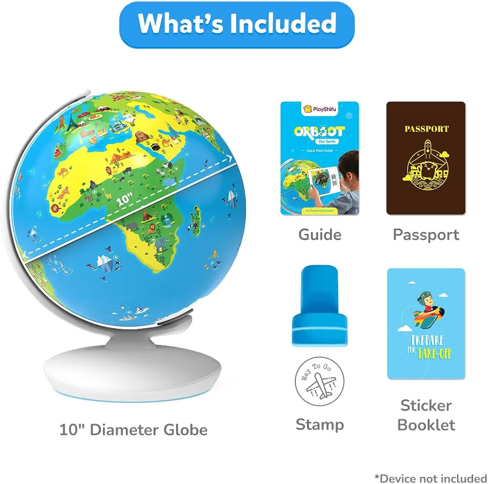 PlayShifu Globe for Children Orboot Earth Tech Powered Interactive Globe for Kids Smart Gift for Ages 4+ 400+ Wonders, 1000+ Facts & Fun Games Educational STEM Toys for the future scientists