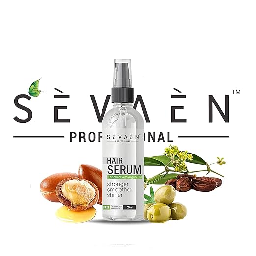 Sevaen Professional Hair Serum With Argan Oil Unisex - 50 ml Each (Pack of 2)