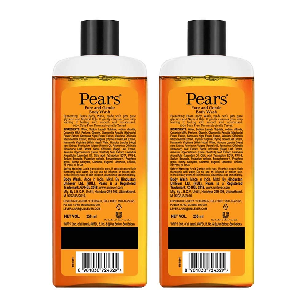 Pears Pure & Gentle Shower Gel - 250 ml (Pack of 2)