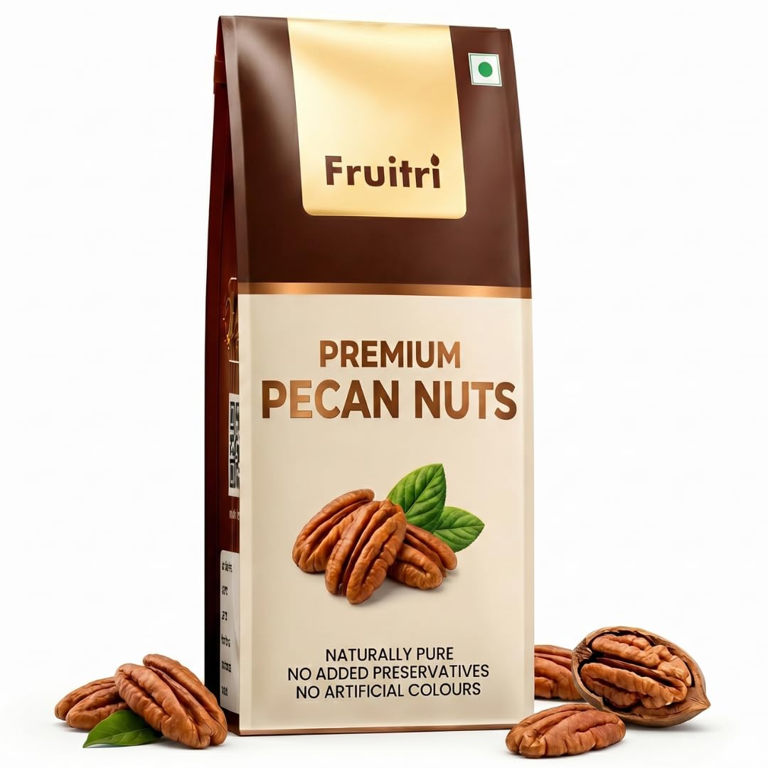 Fruitri American Pecan Nuts �100g, Raw & Fresh | Natural, Keto & Paleo Friendly Snack Nuts and Dry Fruits