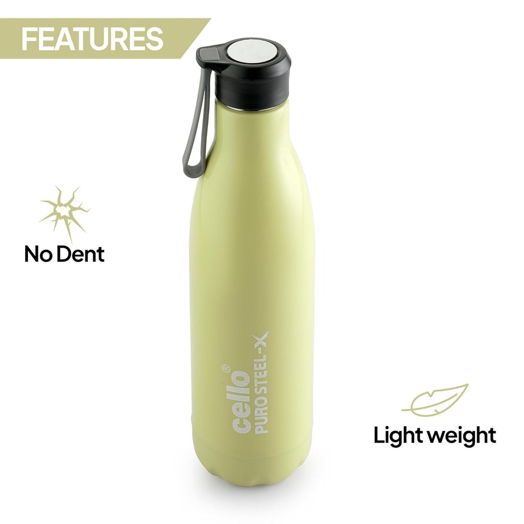 Cello Puro Steel X Neo 900 Insulated Water Bottle 720ml Inner Steel Outer Plastic