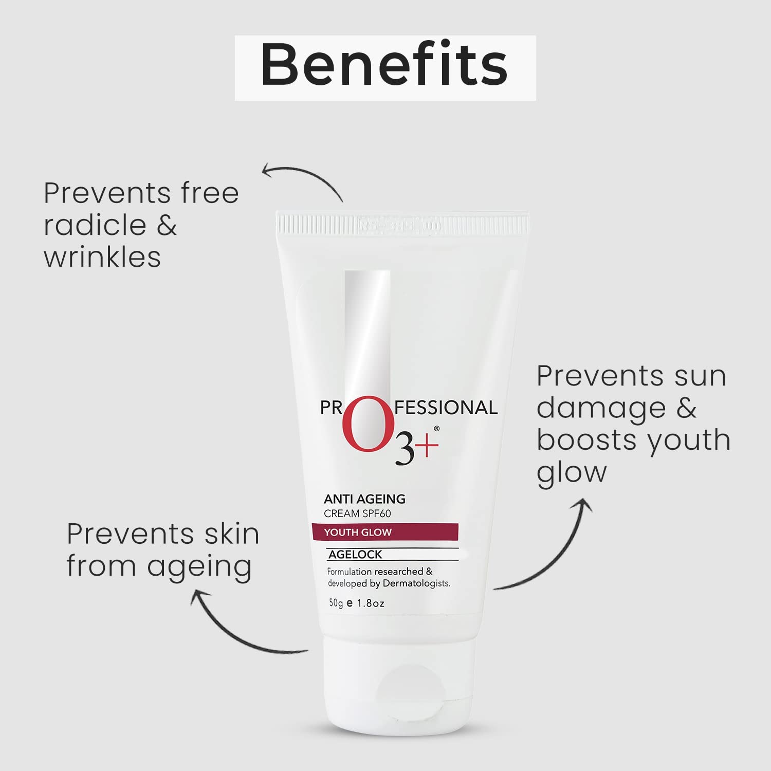 O3+ Agelock Anti Ageing Cream Spf-60,50 Gm