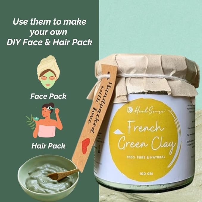 Herbsense French Green Clay Powder Mask - 100 gms