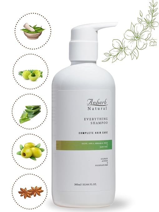 Anherb Natural Everything Shampoo For Ultimate Nourishment + Strength Infusion - 300 ml