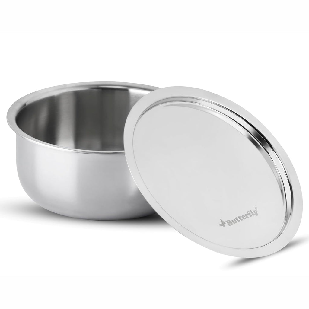 Butterfly Tez Triply Tope With Lid - 2.8 Litre| 20 Cm | Induction & Gas Stove Compatible