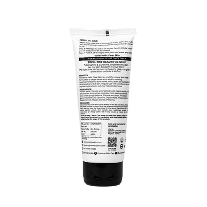 Woodoo's Hello Clear Skin Facewash Clears And Minimizes Pores - 100 ml