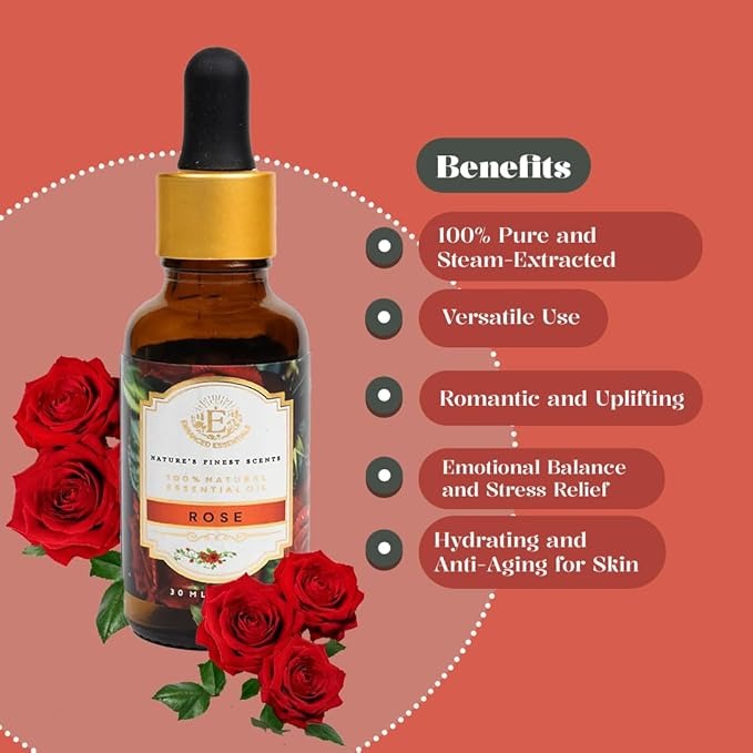 Enhanced Essentials Luxurious ROSE Essential Oil - 30 ml