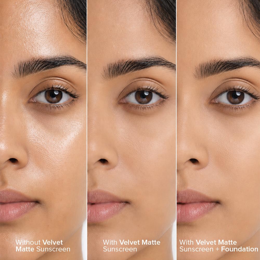 Daily Life Forever52 Velvet Matte Sunscreen SPF 50+ PA++++ | Lightweight Makeup Base | No White Cast | Hyaluronic Acid & Vitamin E | Matte Finish - 50g