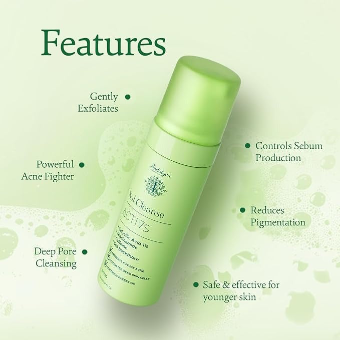 Indulgeo Essentials Salicylic Acid Foaming Face Wash - Sal Cleanse - 150 ml