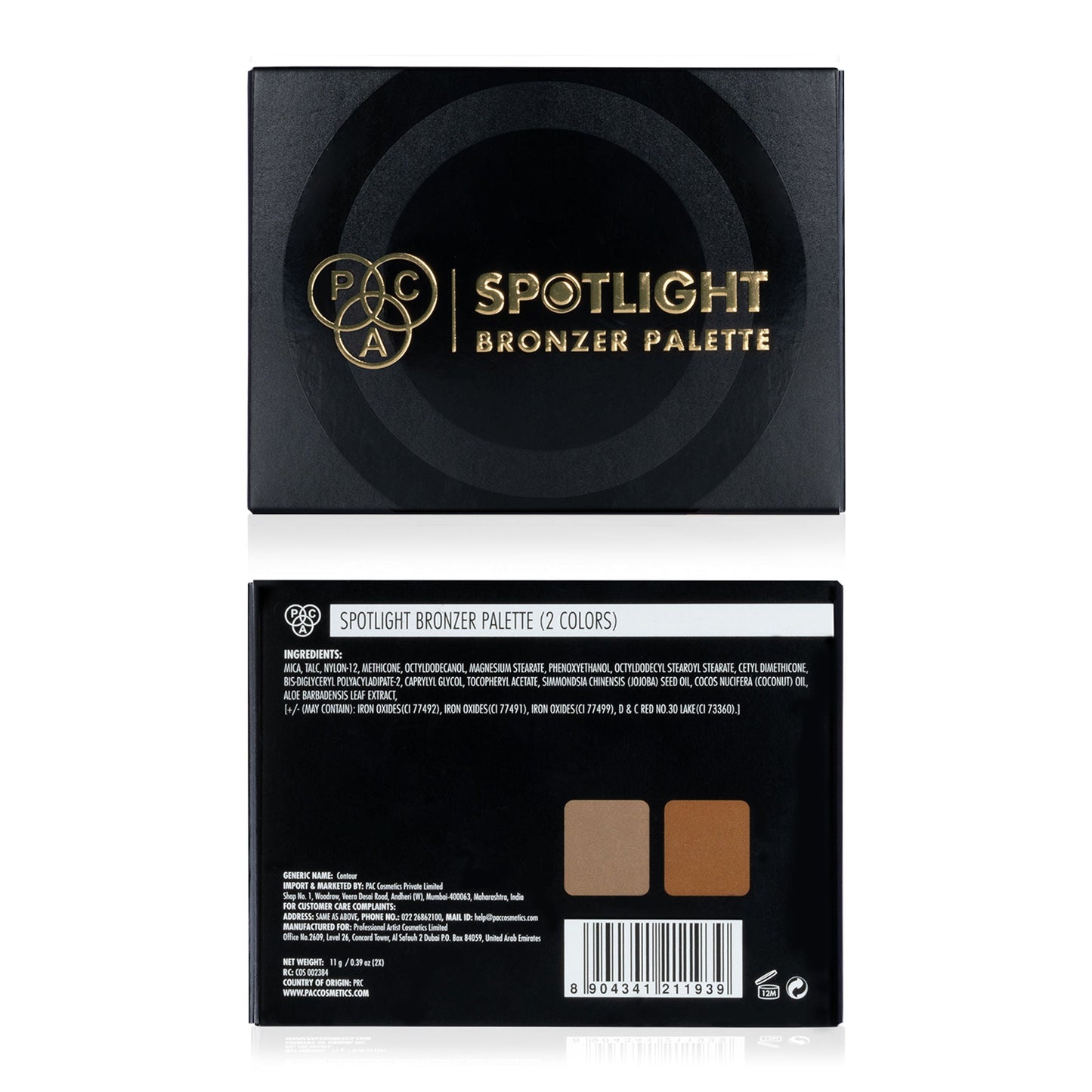 PAC Studio Spotlight Bronzer X2 - Lightweight Matte Powder Bronzer, Long-Lasting Buildable Formula