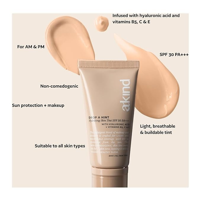 Akind Drop A Hint Hydrating Tint SPF 30 PA+++ 130 Sand - 30 ml