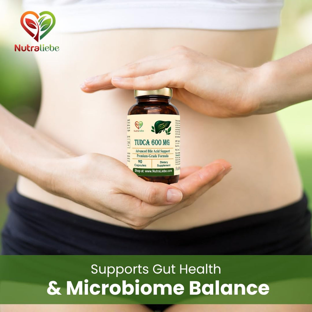 Nutraliebe TUDCA 600 mg – Tauroursodeoxycholic Acid | Advanced Liver & Gallbladder Support | Cellular Detox, Bile Flow & Antioxidant Protection | 90 Vegetarian Capsules | Non-GMO, Gluten-Free, GMP-Certified