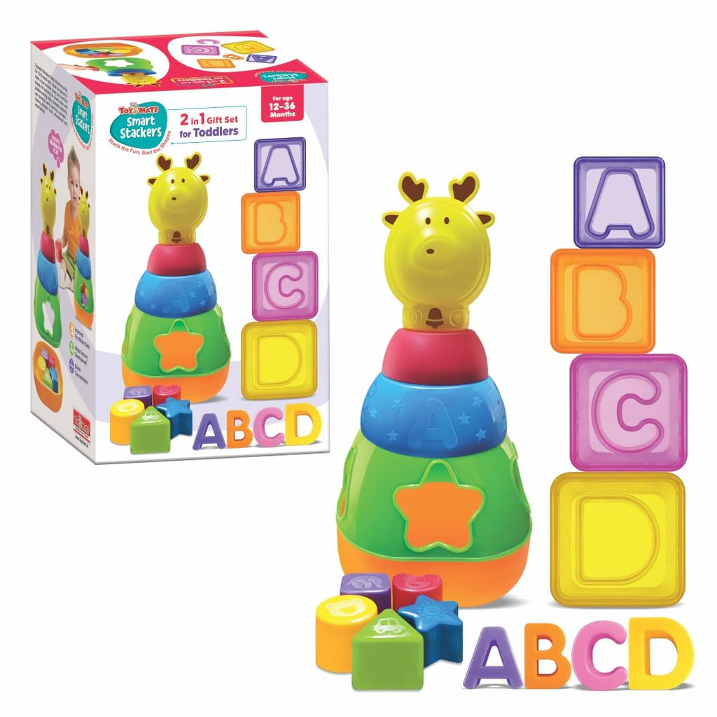Toymate Smart Stackers 2-in-1 Toddler Learning Toy