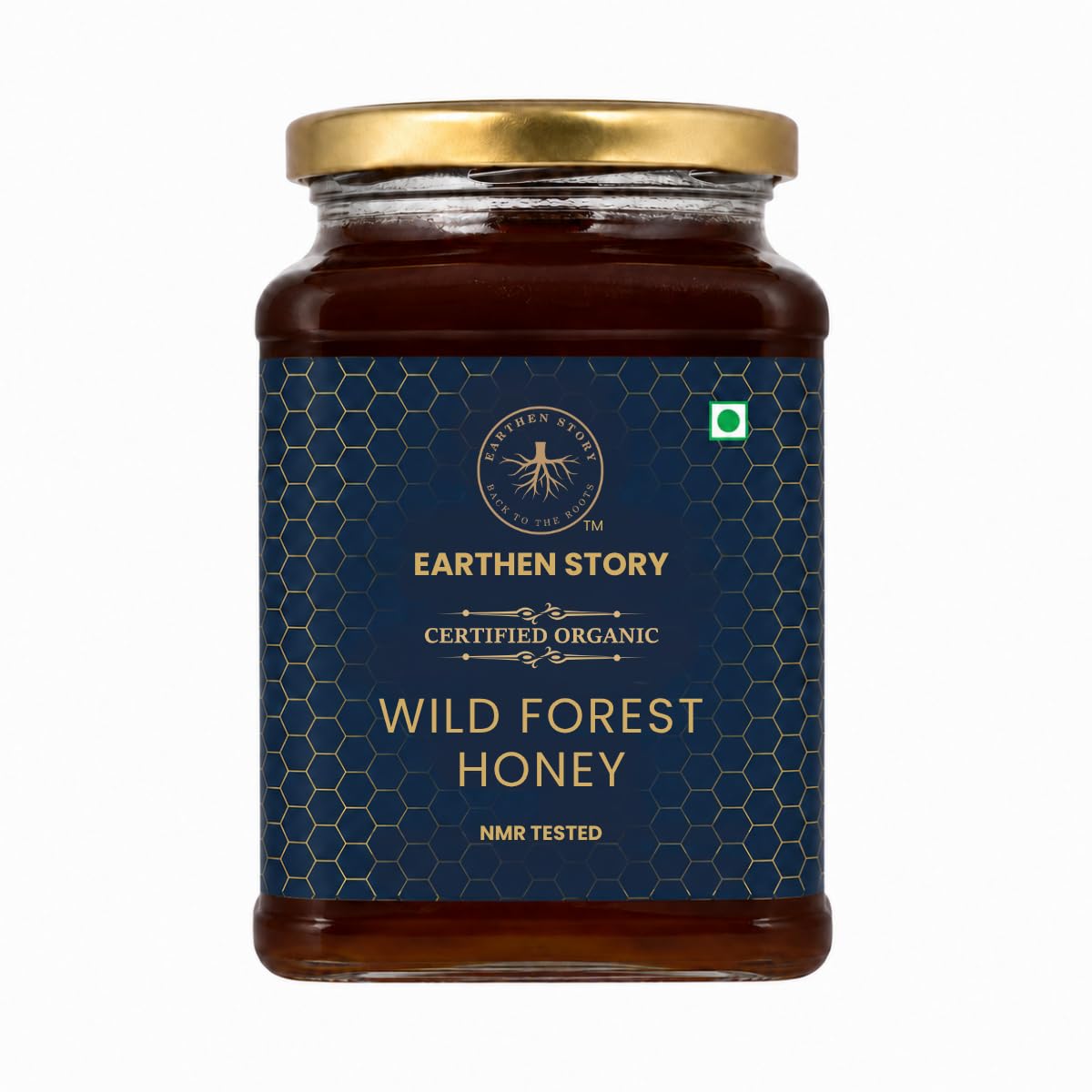 Earthen Story Certified Organic Wild Forest Honey 250 g | NMR & Lab Tested for 290+ Pesticides | NPOP Approved & Traceable with Transaction Certificate | Raw Honey in Glass Jar