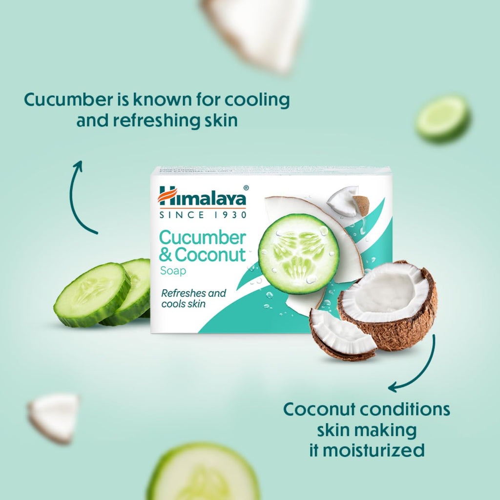 Himalaya Refreshing Cucumber Soap and Coconut Soap, 125g