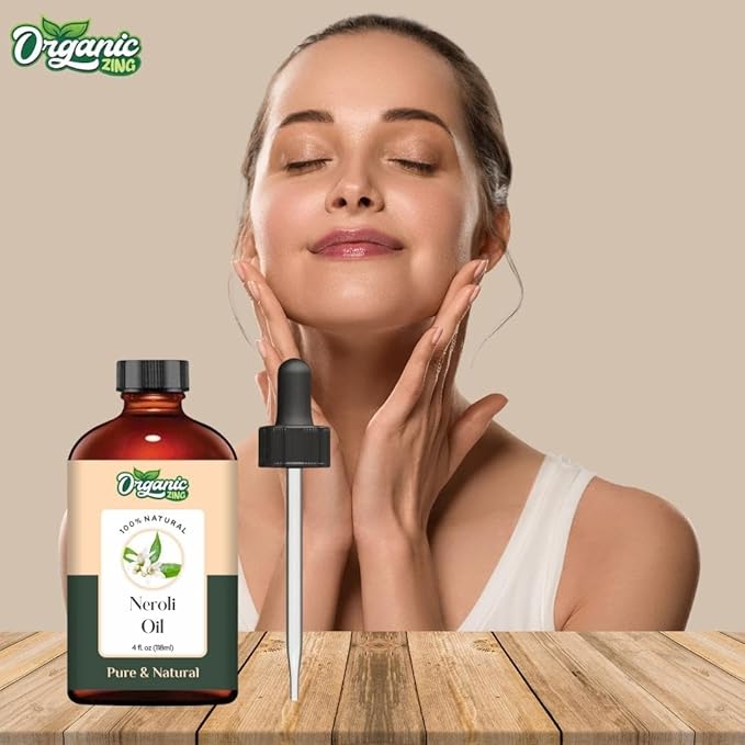 Organic Zing Neroli (Citrus Aurantium) Oil | Essential Oil for Aroma, Diffuser, Skincare & Massage - 118 Ml