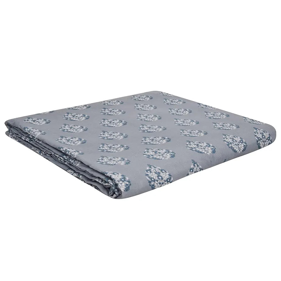 Trance Home Linen 150 GSM Pure Cotton Reversible Dohar Single Bed Size Ac Blanket Comforter Soft Light-Weight Bed Blanket 56 X 88 Inch Colour Aurora Grey