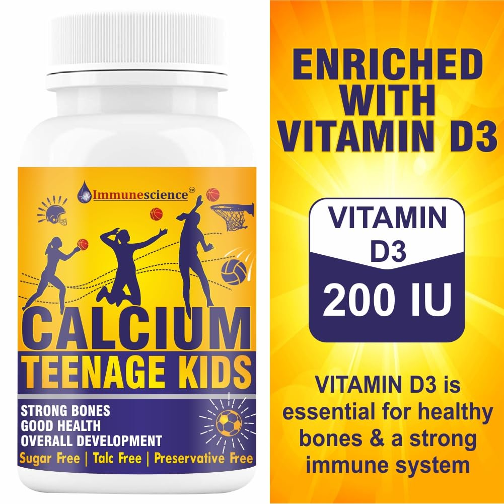 Immunescience Calcium For Kids Chewable Tablets - 60 tabs