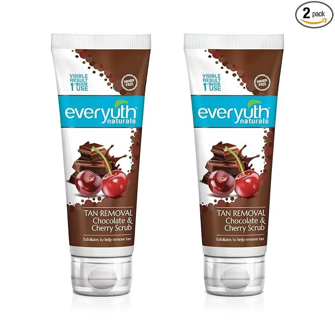 Everyuth Naturals Tan Removal Chocolate&Cherry Scrub - 100 gms(Pack of 2)