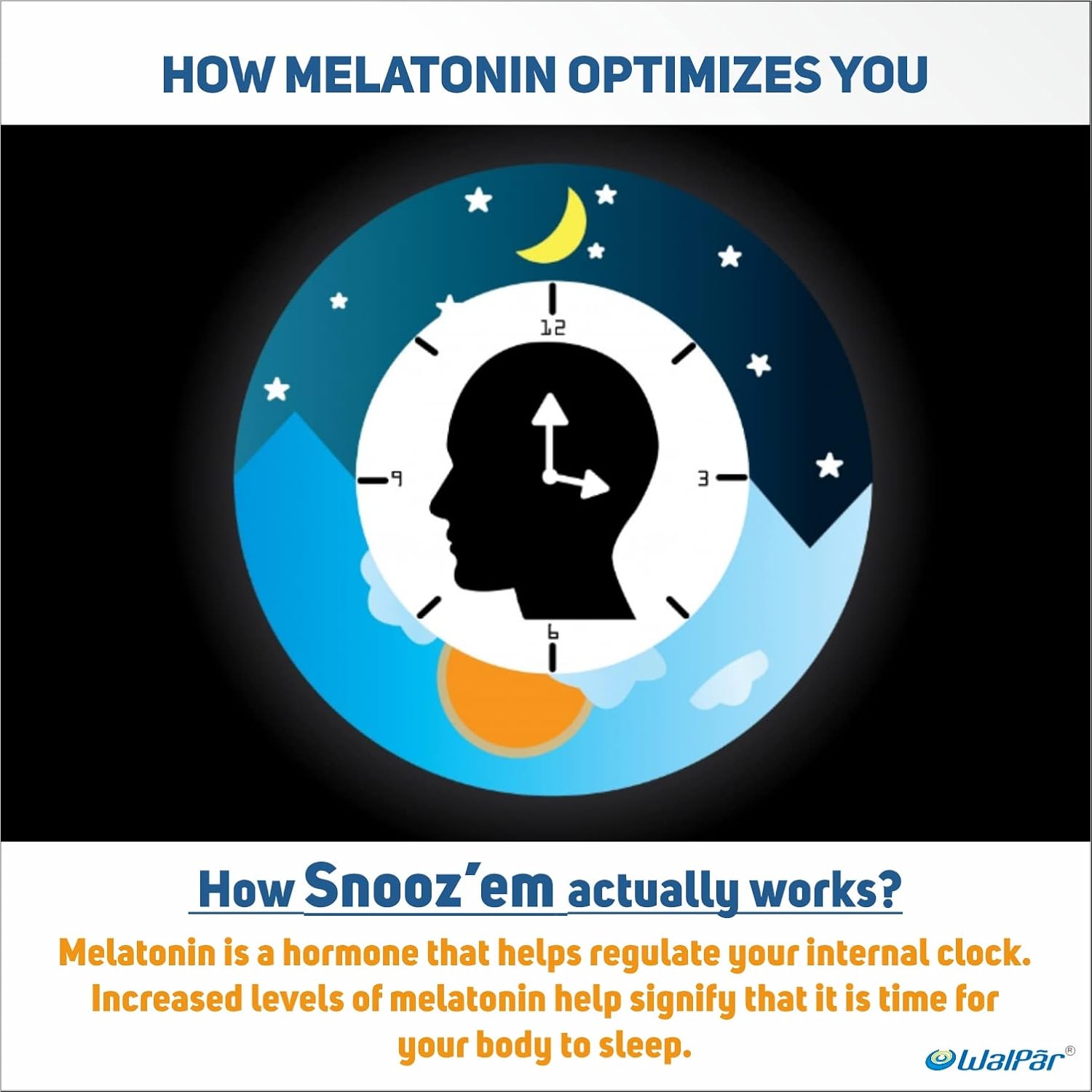 WALPAR Snooz’em Melatonin 3mg Sleep Spray with Vitamin B6 Supplement, Non Habit Sleeping Aid Drops Cranberry Flavour - 30ml