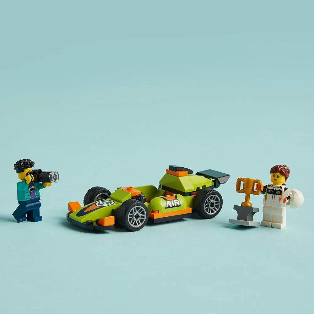 Lego City Green Race Car, Racing Vehicle Toy for Ages 4 and Up 60399