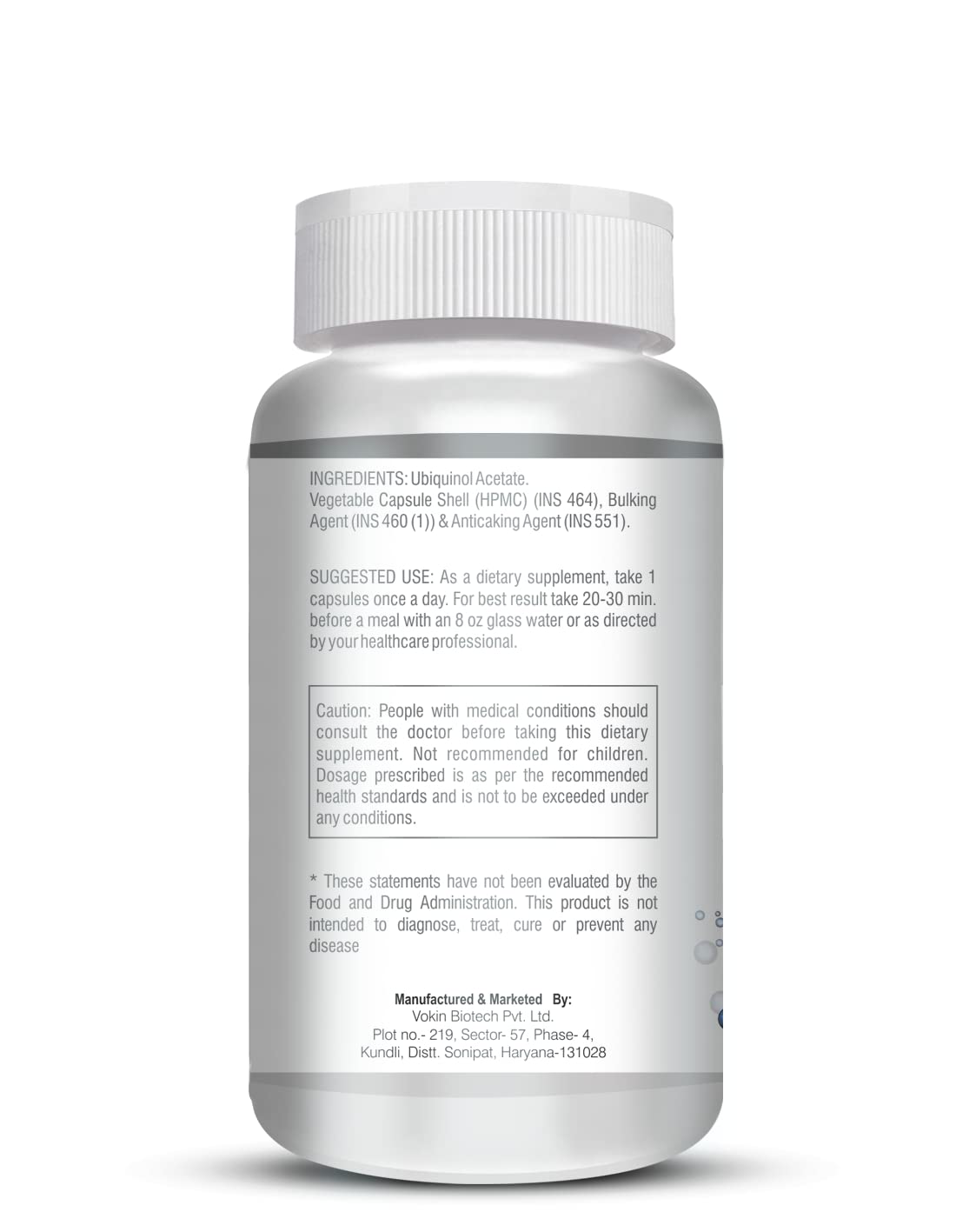 Vokin Biotech Ubiquinol - Acetate â€“ Support Heart Health (90 Capsules)