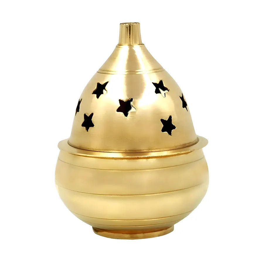 Shubhkart Nitya Kuber Goblet Brass Table Diya Brass Diya Oil Puja Lamp 105 gms