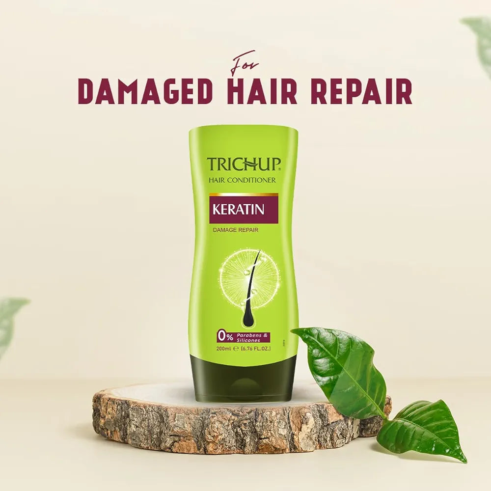 Trichup Keratin Lemon Hair Conditioner Of Hair Damage Repair For All Types -200 ml
