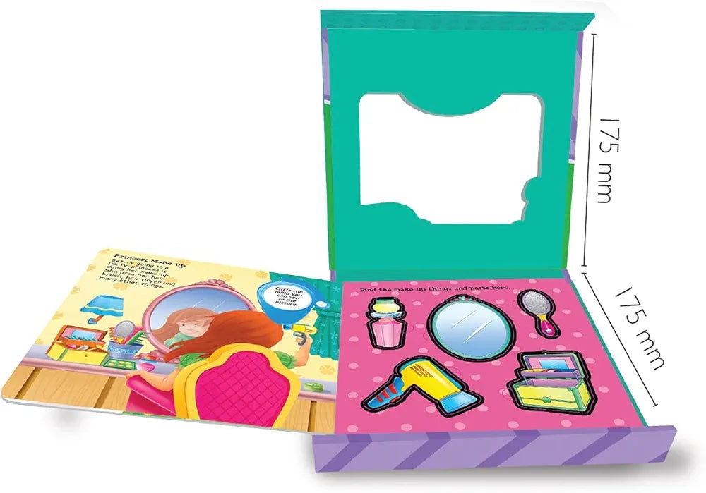 Hello Friend Princess MakeUp Kit Set With Interactive Fun Puzzles Of 5 Colourful Spreads, 4+ yrs