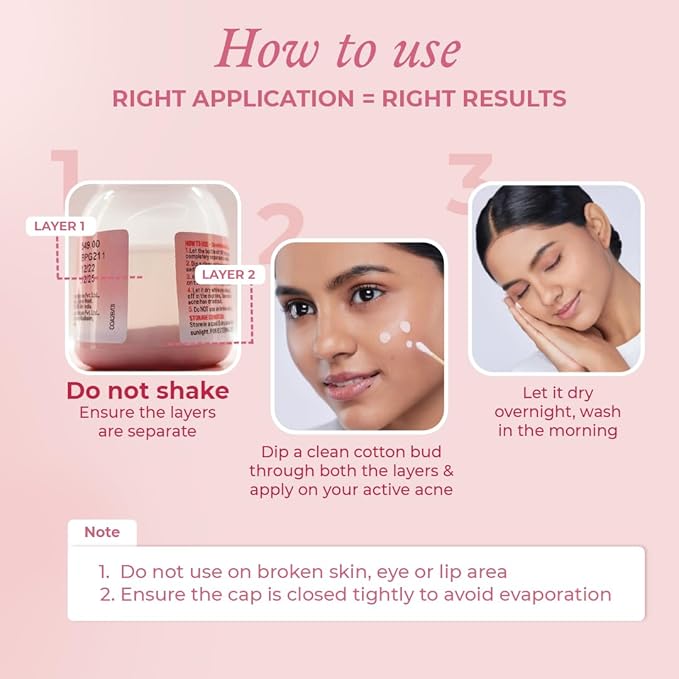 The Pink Foundry Acne Spot Corrector With Salicylic Acid & Sulfur for Active Acne, Blackheads & Whiteheads - 15 Ml