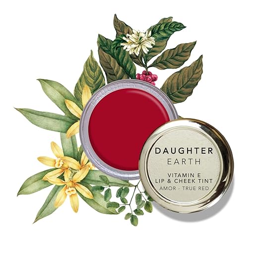 Daughter Earth Vegan Lip and Cheek Tint With Vitamin E | Amor True Red Matte Natural Blush for Women - 4.5 Gms