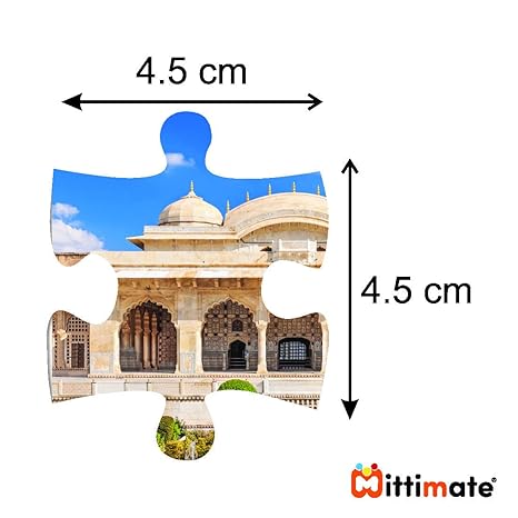 Mittimate 36-Piece Amer Fort Jigsaw Puzzle for Kids 4+ Enhances Imagination Kids Memory Development
