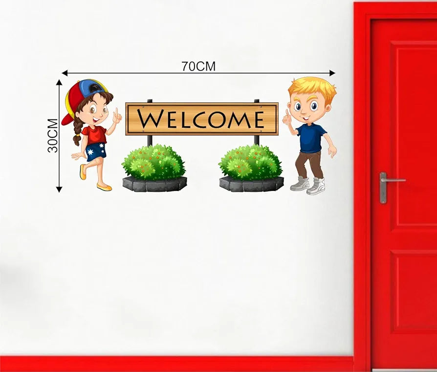 Decal O Decal Vinyl Welcome Wall Tile Fridge Sticker Multicolour 27.55 x 0.39 x 11.81 Inches