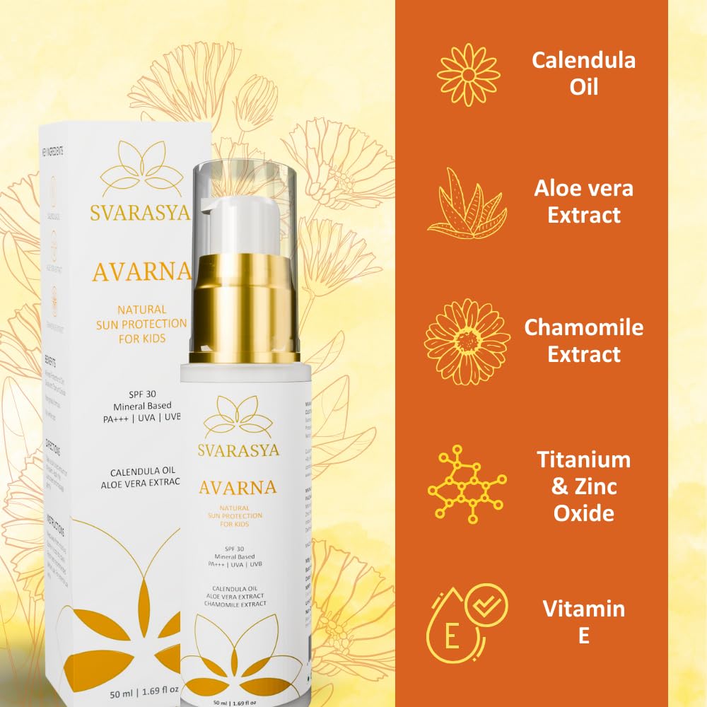 Svarasya Avarna - Kids Natural Sunscreen with SPF 30 PA +++ - 50 ml