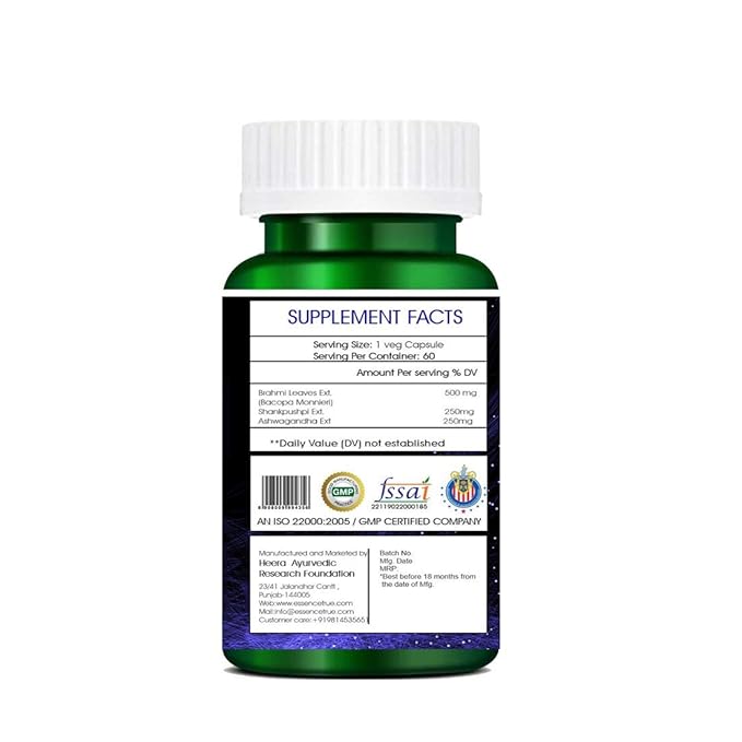 True Essence Research Foundation Pro Brain with Brahmi - 60 caps