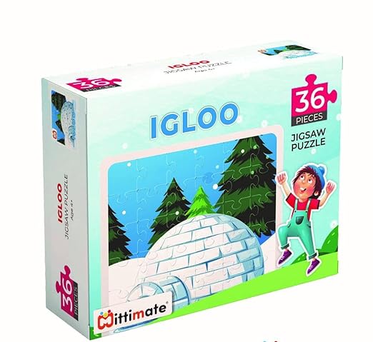 Mittimate Igloo House Jigsaw Puzzle Game for Kids Age 4 to 6 Old 36 Pieces Puzzle Toy