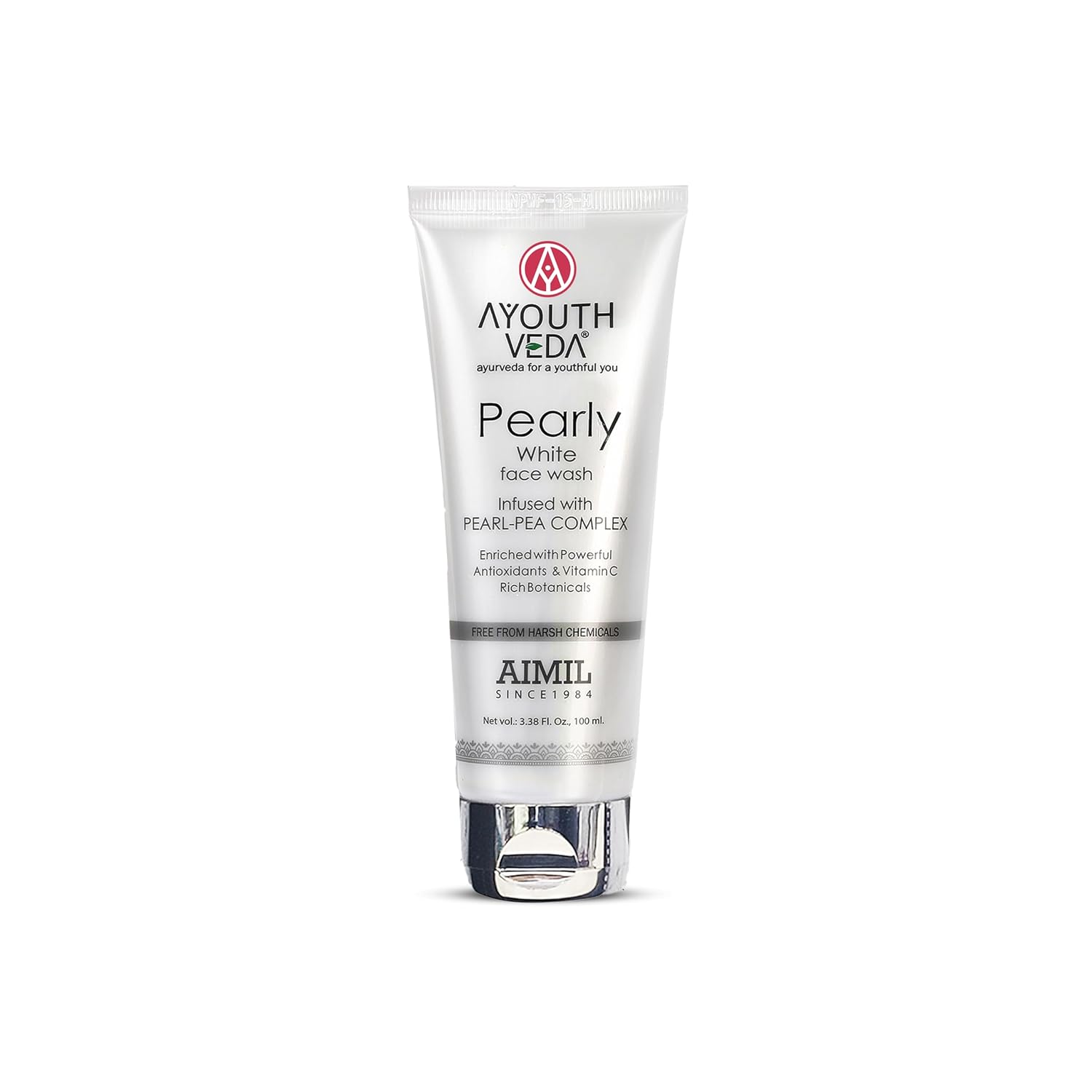 Ayouthveda Pearly White Face Wash | Skin Brightening Cleanser for Men & Women | With Antioxidants & Vitamin C | For Normal & Oily Skin | 100ml (Pack of 1)