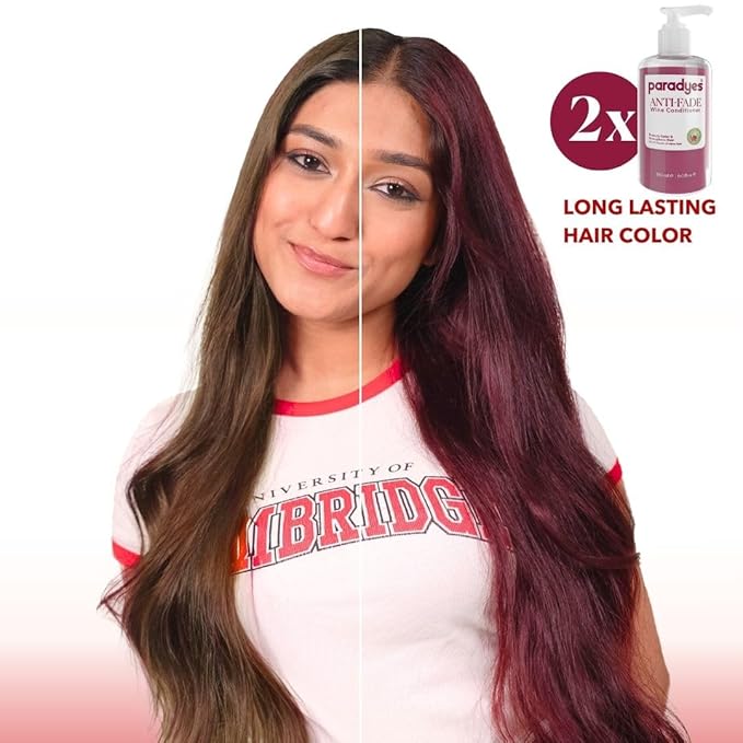 Paradyes Anti Fade Wine Fresh Conditioner for All Types of Hair - 180 Ml