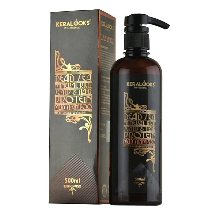 Keralooks Professional Dead Sea Mineral Rich Scalp & Hair Protein Mud Shampoo - 500 ml